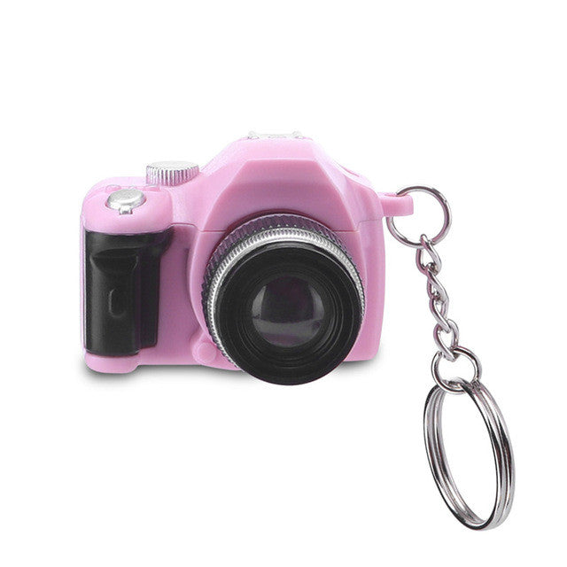 Fantasy Camera Desgin Led Keychains With Sound LED Flashlight